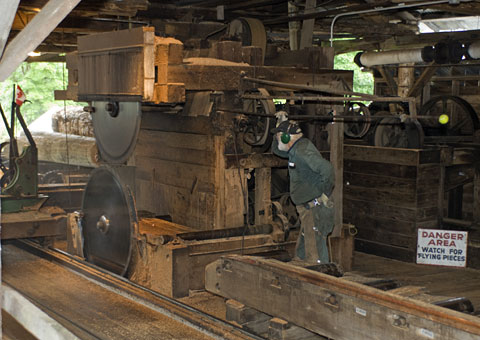 steam powered McLean saw mill