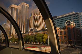 leaving Calgary onboard a Budd Superdome car